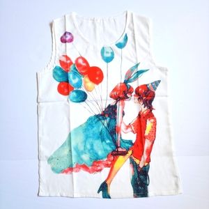 Party Balloon Sheer Tank Top